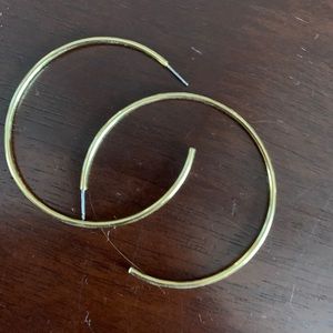 J crew large hoop earrings without backs